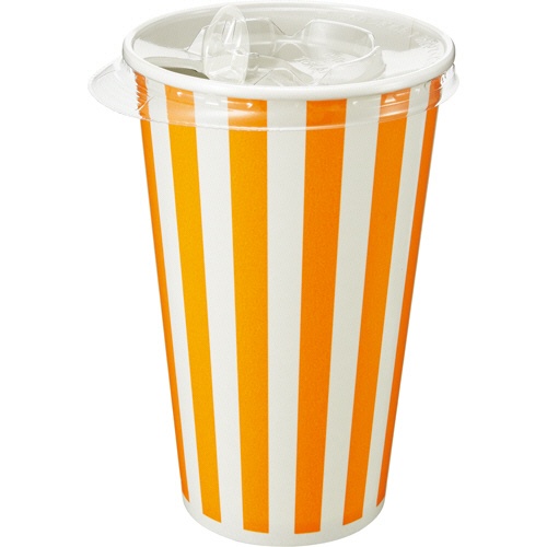 トーカン　両面ラミネートカップ　ストライプ　５４５ｍｌ（１８オンス）　１パック（２５個）2