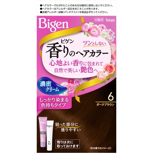 ｈｏｙｕ　ビゲン　香りのヘアカラー　クリーム　６（ダークブラウン）　１個1