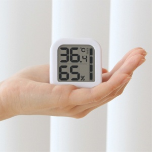 ドリテック　デジタル温湿度計　モルモ　ホワイト　Ｏ－４０５ＷＴ　１個2