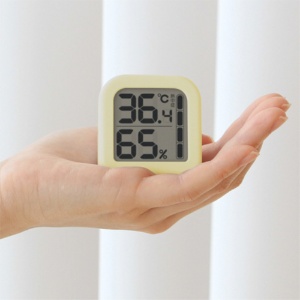 ドリテック　デジタル温湿度計　モルモ　イエロー　Ｏ－４０５ＹＥ　１個2