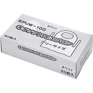 メディテックジャパン　ネオソフトＰＥエプロン　ホワイト　ＥＰＵＷ－１００　１箱（５０枚）1