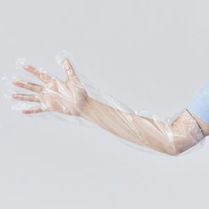 メディテックジャパン　ロングポリエチレン手袋Ｖ　透明　ＬＰＥＣ－ＦＶ　１箱（５０枚）2