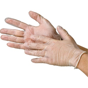 川西工業　プラスチック使いきり手袋　粉なし　クリア　Ｓ　＃２１２０　１箱（５０枚）2