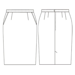 チクマ　スカート（レギュラー丈）　トリコムバース　グレー　７号　ＵＦ３５０７－２０－７　１着2