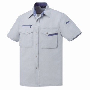 アルトコーポレーション　半袖シャツ　オーウィッシュ　グレー　Ｌサイズ　ＢＦ－５００－３－Ｌ　１着1