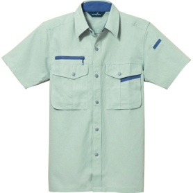 アルトコーポレーション　半袖シャツ　オーウィッシュ　アースグリーン　５Ｌサイズ　ＢＦ－５００－４－５Ｌ　１着