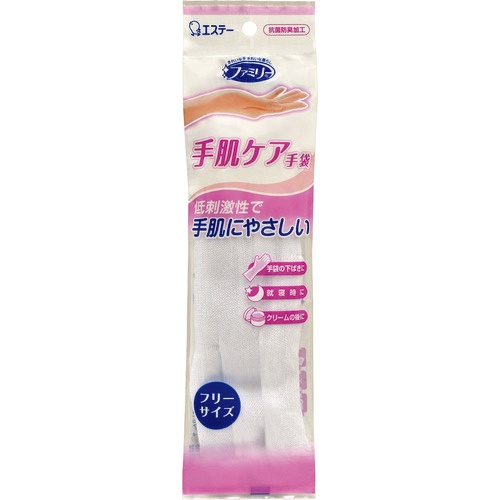 エステー　ファミリー手肌ケア手袋Ｆホワイト　ＳＴ７５４８９　１双1