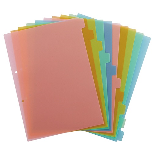 ＴＡＮＯＳＥＥ　インデックス（ＰＰ）　Ａ４タテ　２穴　１０山　１セット（２０組）2