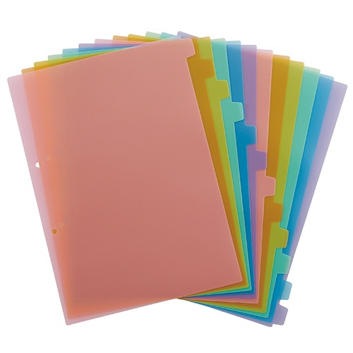 ＴＡＮＯＳＥＥ　インデックス（ＰＰ）　Ａ４タテ　２穴　１２山　１セット（２０組）2