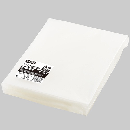 ＴＡＮＯＳＥＥ　クリアホルダー　エコノミータイプ　Ａ４　クリア　厚さ０．１５ｍｍ　１セット（６００枚：１００枚×６パック）1