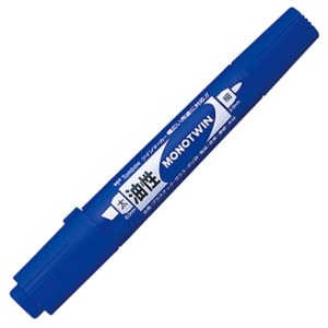 トンボ鉛筆　油性マーカー　モノツインＥ　太字＋細字　青　ＯＤ－ＴＭＥ１５　１セット（１０本）1