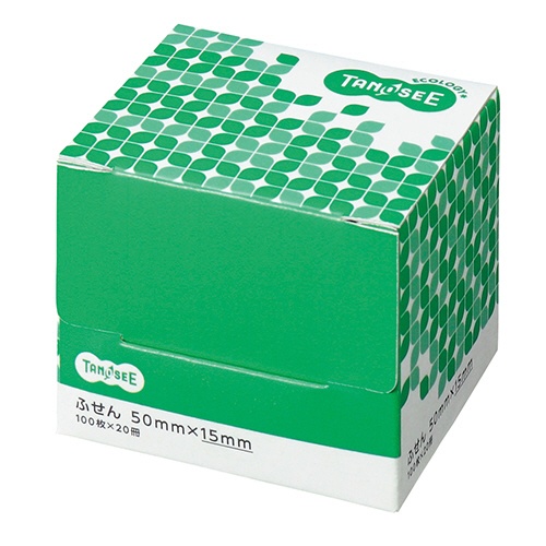 ＴＡＮＯＳＥＥ　ふせん　５０×１５ｍｍ　イエロー　１セット（１００冊：２０冊×５パック）2