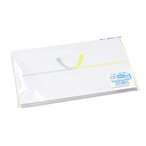 ササガワ　タカ印　のし紙　黄水引　京　豆判８号　６５ｇ／ｍ2　２－５８　１セット（１０００枚：１００枚×１０冊）2