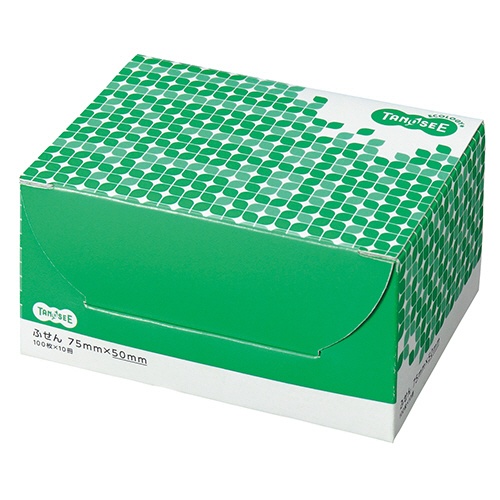 ＴＡＮＯＳＥＥ　ふせん　７５×５０ｍｍ　イエロー　１セット（５０冊：１０冊×５パック）2