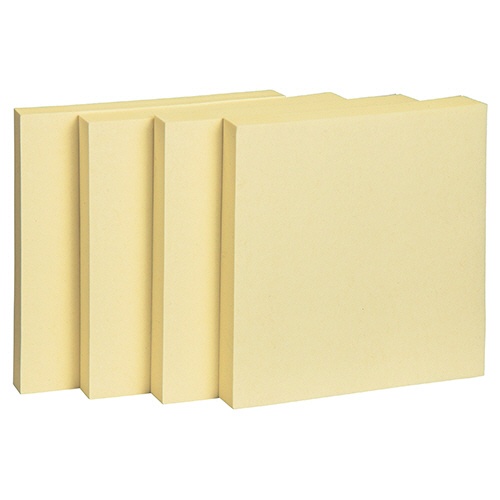 ＴＡＮＯＳＥＥ　ふせん　７５×７５ｍｍ　イエロー　１セット（５０冊：１０冊×５パック）1
