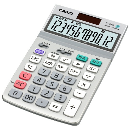 カシオ　実務電卓　１２桁　ジャストタイプ　ＪＦ－１２０ＧＴ－Ｎ　１セット（３台）2