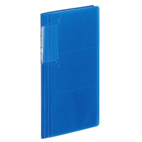 コクヨ　カードホルダー（ノビータ）（固定式・スリムタイプ）　クリヤータイプ　１８０名　ヨコ入れ　青　メイ－Ｎ２１８Ｂ　１セット（１０冊）