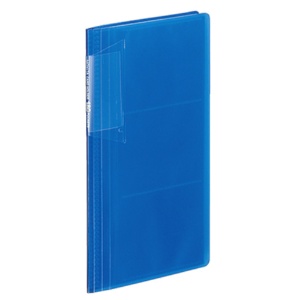 コクヨ　カードホルダー（ノビータ）（固定式・スリムタイプ）　クリヤータイプ　１８０名　ヨコ入れ　青　メイ－Ｎ２１８Ｂ　１セット（１０冊）1