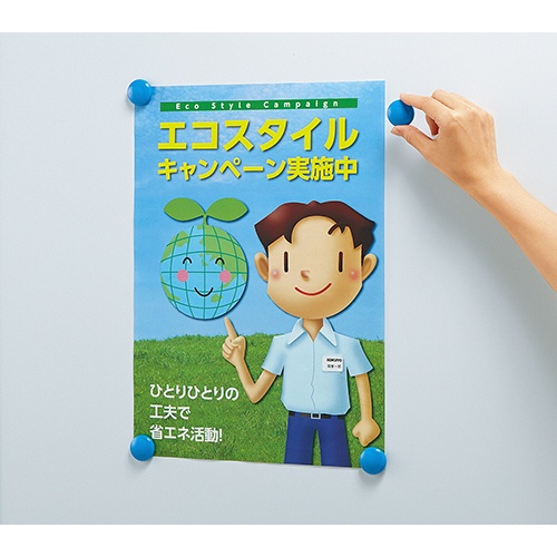 コクヨ　カラーマグネット　φ３０×７ｍｍ　青　マク－３０ＮＢ　１セット（５０個：５個×１０パック）4