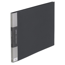 キングジム　クリアーファイル　カラーベース　Ａ３ヨコ　２０ポケット　背幅１６ｍｍ　黒　１５０Ｃ　１セット（１０冊）