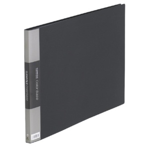キングジム　クリアーファイル　カラーベース　Ａ３ヨコ　２０ポケット　背幅１６ｍｍ　黒　１５０Ｃ　１セット（１０冊）1