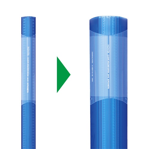 コクヨ　クリヤーホルダーブック（ノビータ）　固定式　Ａ４タテ　１２ポケット　背幅１０～３０ｍｍ　ライトグリーン　フ－Ｎ５７１０ＬＧ－１２　１セット（１０冊）2