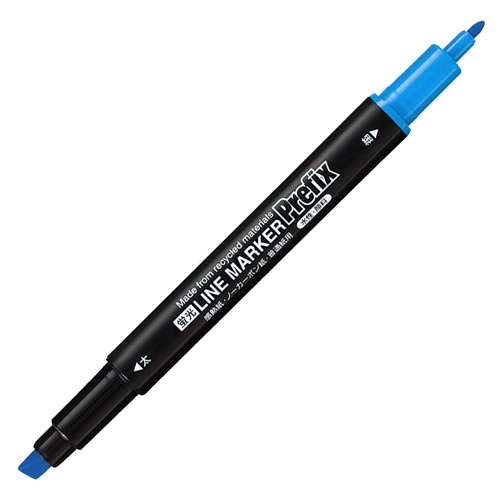 コクヨ　蛍光ＯＡマーカー（再生樹脂・ツイン）　プリフィクス　中字＋細字　青　ＰＭ－Ｌ２０２Ｂ　１セット（１０本）1