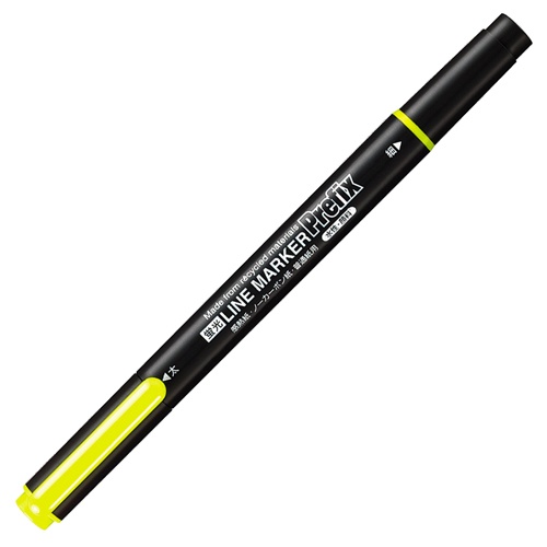 コクヨ　蛍光ＯＡマーカー（再生樹脂・ツイン）　プリフィクス　中字＋細字　黄　ＰＭ－Ｌ２０２Ｙ　１セット（１０本）1