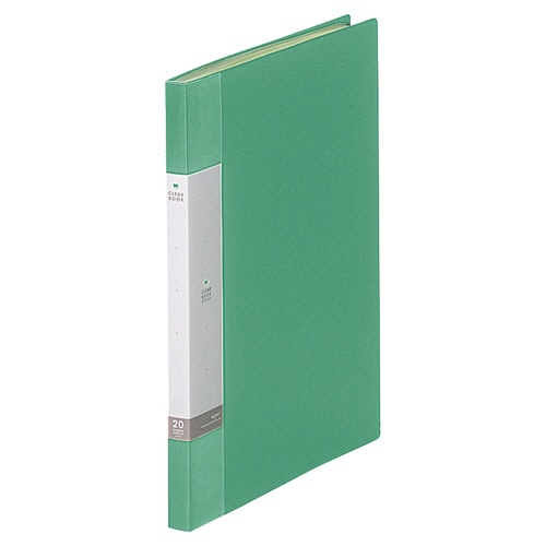 リヒトラブ　リクエスト　クリヤーブック　Ａ４タテ　２０ポケット　背幅１６ｍｍ　緑　Ｇ３２０１－７　１セット（１０冊）1