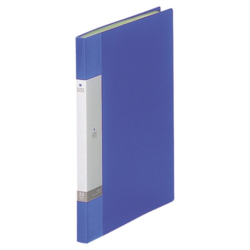 リヒトラブ　リクエスト　クリヤーブック　Ａ４タテ　２０ポケット　背幅１６ｍｍ　青　Ｇ３２０１－８　１セット（１０冊）1