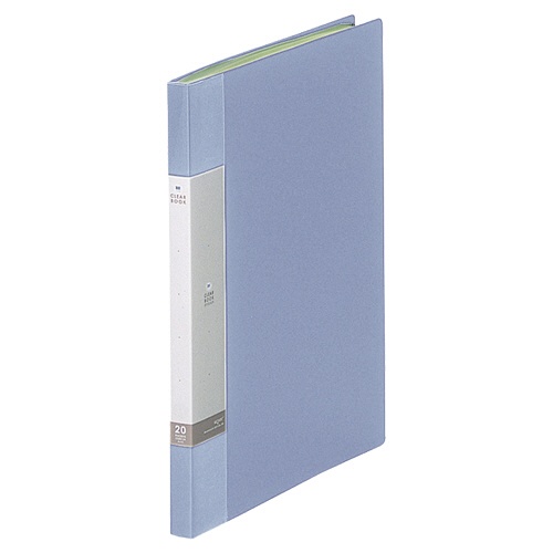 リヒトラブ　リクエスト　クリヤーブック　Ａ４タテ　２０ポケット　背幅１６ｍｍ　水　Ｇ３２０１－１４　１セット（１０冊）1