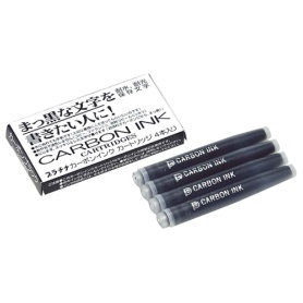 プラチナ　カーボンペン　専用カートリッジ　黒　ＳＰＣ－２００＃１　１セット（４０本：４本×１０ケース）