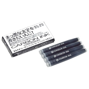 プラチナ　カーボンペン　専用カートリッジ　黒　ＳＰＣ－２００＃１　１セット（４０本：４本×１０ケース）1