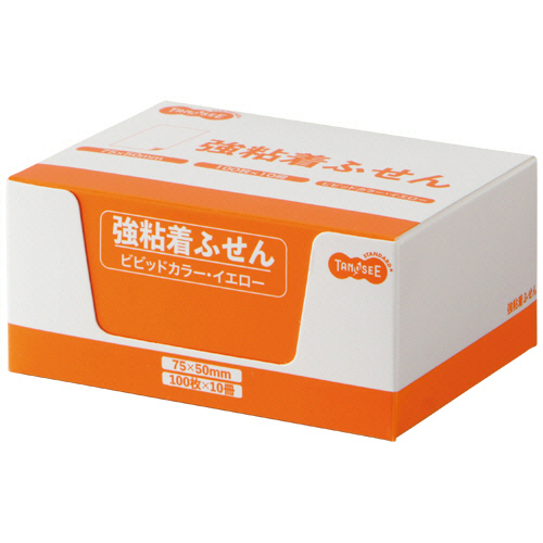 たのめーる】TANOSEE 強粘着ふせん 75×50mm ビビッドカラー たのめーる】TANOSEE 強粘着ふせん 75×50mm ビビッドカラー