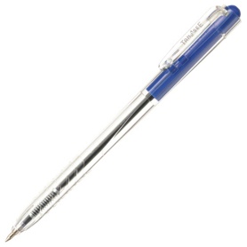 ＴＡＮＯＳＥＥ　ノック式油性ボールペン　０．７ｍｍ　青　（軸色：クリア）　１セット（１００本：１０本×１０パック）