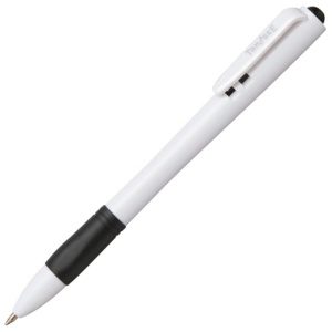 ＴＡＮＯＳＥＥ　ノック式油性ボールペン　グリップ付　０．７ｍｍ　黒　（軸色：白）　１セット（１００本：１０本×１０パック）1