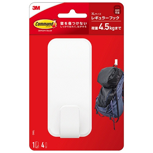 ３Ｍ　コマンドフック　ＸＬ　（フック１個＋タブ４枚）　ＣＭＸＬ　１セット（２４パック）3