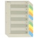 ＴＡＮＯＳＥＥ　再生インデックス　Ａ４タテ　２穴　１０山　１セット（５０組：５組×１０パック）2
