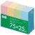 ＴＡＮＯＳＥＥ　エコふせん　キューブ　７５×２５ｍｍ　４色　１セット（２０冊：４冊×５パック）