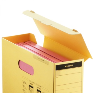 コクヨ　ファイルボックス－ＦＳ（Ａタイプ）　Ａ４ヨコ　背幅１０２ｍｍ　クラフト　フタ付　Ａ４－ＬＦＢＮ　１パック（５冊）2