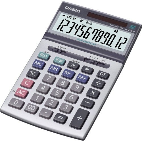 カシオ　本格実務電卓　１２桁　ジャストタイプ　ＪＳ－２００Ｗ－Ｎ　１セット（３台）2
