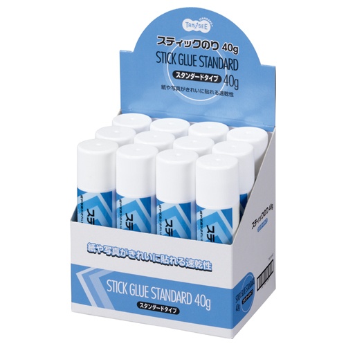 ＴＡＮＯＳＥＥ　スティックのり　４０ｇ　１セット（１２本）1