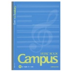 コクヨ　キャンパス　音楽帳（無線とじ・カットオフ）　セミＢ５　３０枚　オン－３８Ｎ　１セット（５冊）