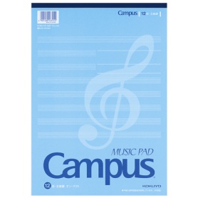 コクヨ　キャンパス　音楽帳（レポートタイプ）　Ａ４　３０枚　オン－７０Ｎ　１セット（５冊）