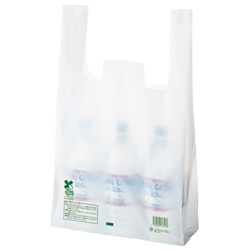ＴＡＮＯＳＥＥ　バイオマス配合レジ袋（乳白）　４５号　１セット（１０００枚：１００枚×１０パック）1