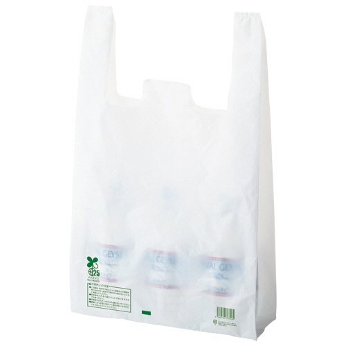 ＴＡＮＯＳＥＥ　バイオマス配合レジ袋（乳白）　６０号　１セット（１０００枚：１００枚×１０パック）1