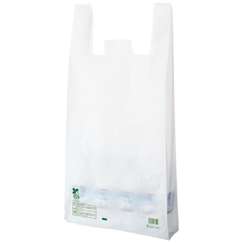 ＴＡＮＯＳＥＥ　バイオマス配合レジ袋（乳白）　８０号　１セット（１０００枚：１００枚×１０パック）1