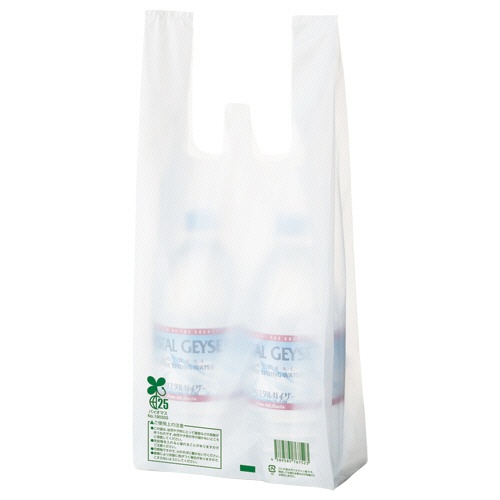 ＴＡＮＯＳＥＥ　バイオマス配合レジ袋（乳白）　１６号　１セット（１０００枚：１００枚×１０パック）1
