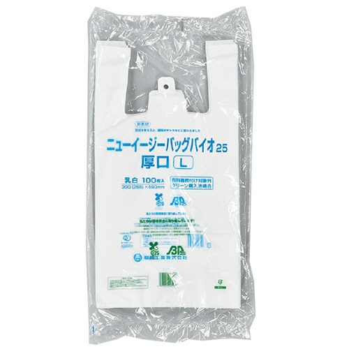 福助工業　ニューイージーバッグバイオ２５　厚口　Ｌ　０３６４６７３　１セット（１０００枚：１００枚×１０パック）1