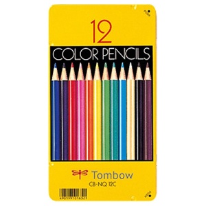 トンボ鉛筆　缶入色鉛筆　１２色　ＣＢ－ＮＱ１２Ｃ　１セット（６缶）1